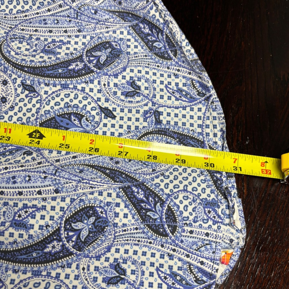 Robert Graham 2XL Blue Paisley Short‎ Sleeve Button Down Classic Fit Maximalist - Picture 7 of 8
